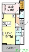 カルム 1LDKの間取り