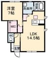 シャン・プランタン　 1LDKの間取り
