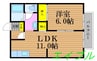 マロニエ 1LDKの間取り