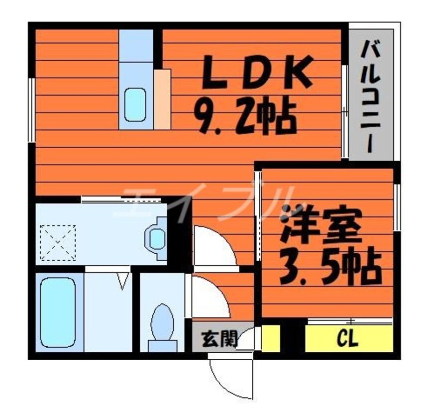 間取図 REGALEST　西阿知