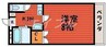 ピュアグレース庭瀬 1Kの間取り