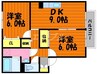 コニファーガーデン　3棟 2DKの間取り