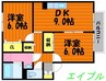 コニファーガーデン　3棟 2DKの間取り