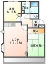エトワール 2LDKの間取り