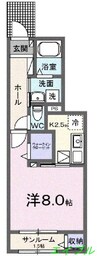 コンフォート神田　Ｂ 1Kの間取り