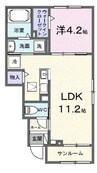 キャメリア 1LDKの間取り