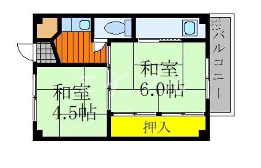 間取図 ビレッジハウス妹尾2号棟