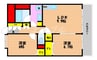 カーサフィオーレ西市駅前 2LDKの間取り