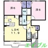 スマイル辻 2LDKの間取り