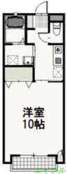 サンハイツ福富 1Kの間取り