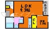 REGALEST HEARTS 1LDKの間取り