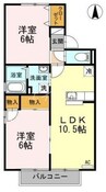 モア・フローレンス　Ａ棟 2LDKの間取り