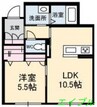 エストガーデン青江 1LDKの間取り