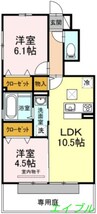 K-1 2LDKの間取り