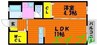 サンクレバリーC 1LDKの間取り