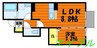 D-room平田 1LDKの間取り