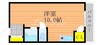 はなはうす東山 1Kの間取り