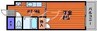 アークハイツ倉敷 1Kの間取り
