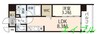 レジデンスカープ南中央町 1LDKの間取り
