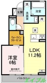 アルカンシェル 1LDKの間取り