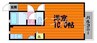ヴェルセンチュリー９６ 1Kの間取り