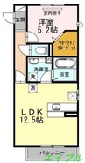サクラコーポＡ棟 1LDKの間取り