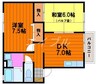 コーポラス西本　Ｂ 2DKの間取り