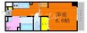8Leaf大元 1Kの間取り