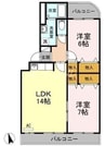 アステール 2LDKの間取り