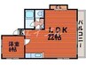 ファーレンハイトⅡ 1LDKの間取り