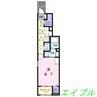 マーベラスＫ３　Ａ 1Kの間取り