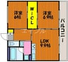 ハアラン御南 2LDKの間取り