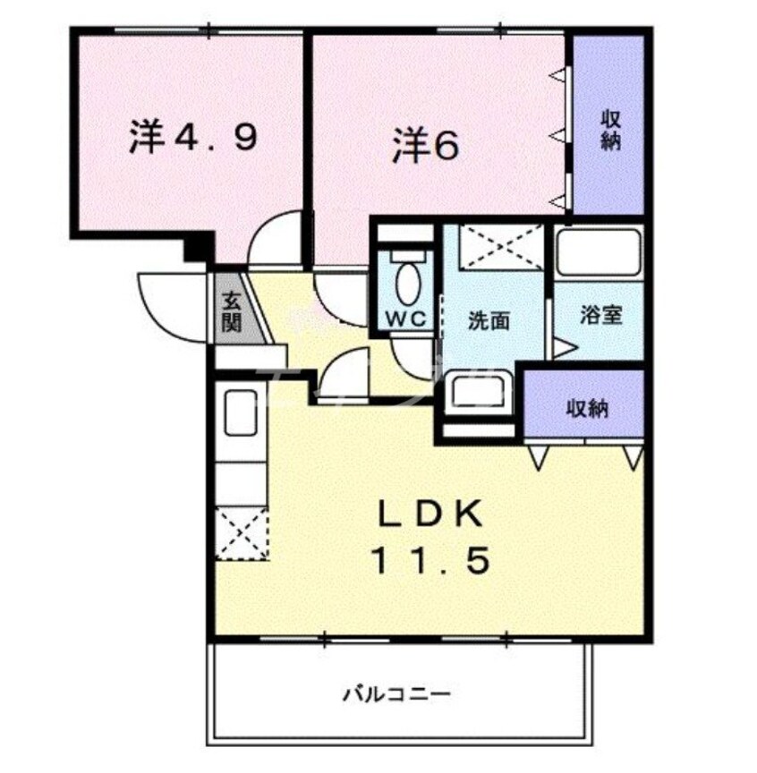 間取図 ルミナール・カオルＡ