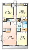 メルヴェイユ 3LDKの間取り