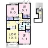 フォルシュ植松 3LDKの間取り