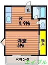 アスティ21 1Kの間取り