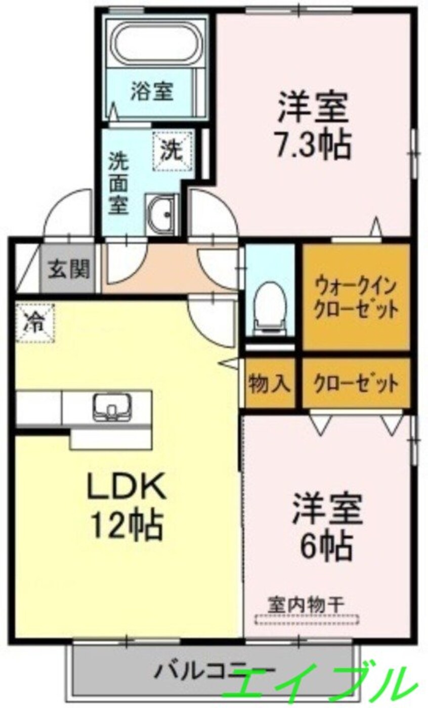 間取図 リビングタウン連島　Ｆ棟