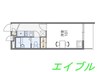 レーベンハイム中庄 1Kの間取り