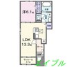 ベル・クールⅡ 1LDKの間取り