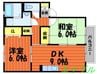 コニファーガーデン　１棟 2DKの間取り
