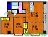 福富グリーンマンション 3LDKの間取り