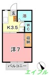 メゾンエポック　Ｂ棟 1Kの間取り