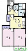 サニーコート　Ⅰ 2DKの間取り