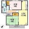 ビッグウエスト　Ｂ棟 2LDKの間取り