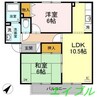 ビッグウエスト　Ｂ棟 2LDKの間取り