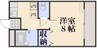ファンテイル青江 1Kの間取り