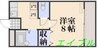 ファンテイル青江 1Kの間取り