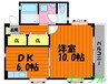ジンジャーエールⅡ 1DKの間取り