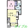 ラ　フレーズ 1LDKの間取り