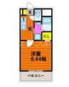 Wisteria 1Kの間取り